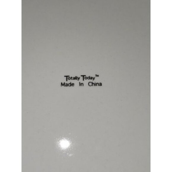 Totally Today Dinner Plate All White Gold Trim & Inner Band - Picture 3 of 12